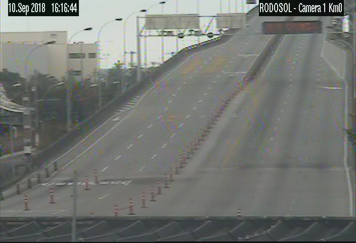 Imagem da Terceira Ponte, às 16h15 (Foto: Reprodução / Rodosol)
