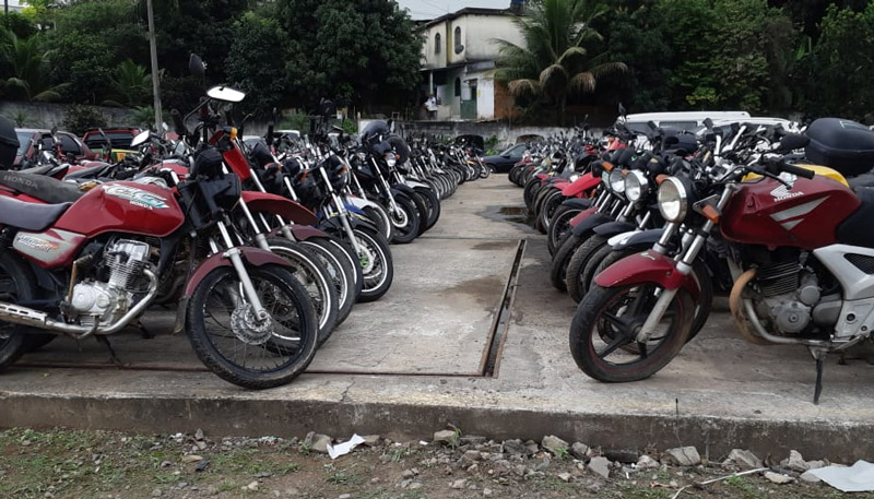 Motos também serão leiloadas (Foto: Divulgação / PRF)