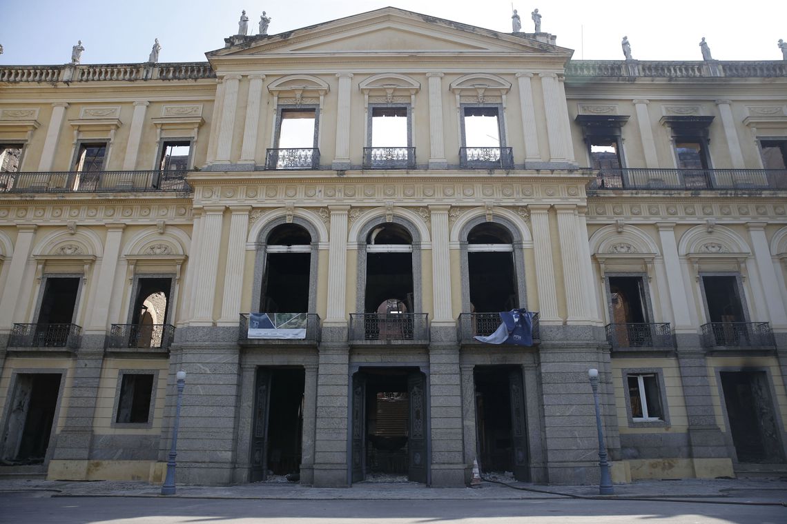 Estrutura externa do Museu Nacional ficou preservada (Foto: Tomaz Silva/Agência Brasil )