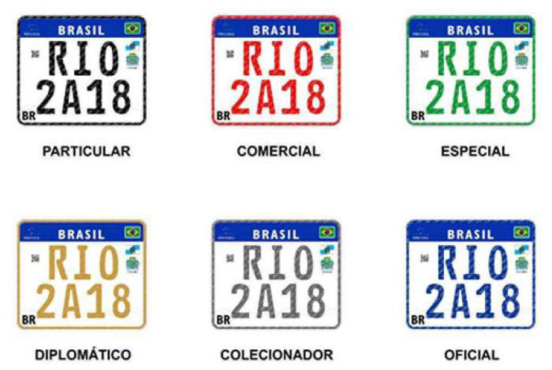 Novas placas que entram em vigor (Foto: Divulgação / Detran-RJ)