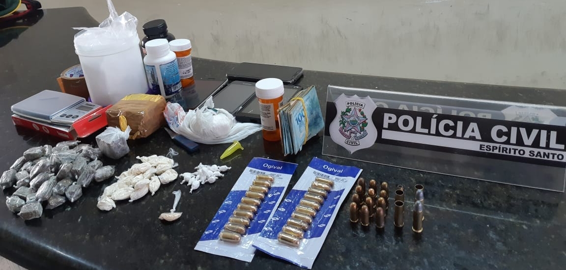 Parte da apreensão (Foto: Divulgação/ Polícia Civil)