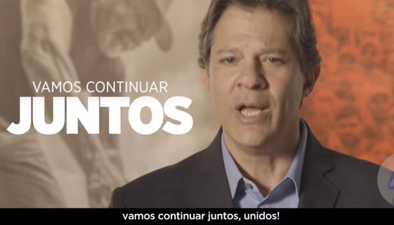 Haddad diz que ele e Lula seguem unidos na campanha (Foto: Reprodução / PT)
