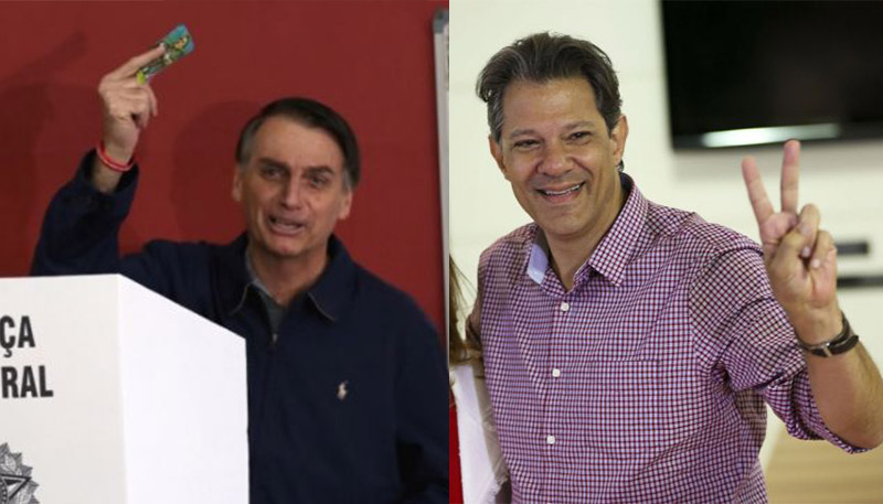 Bolsonaro e Haddad vão disputar o segundo turno (Foto: Divulgação / Agência Brasil)