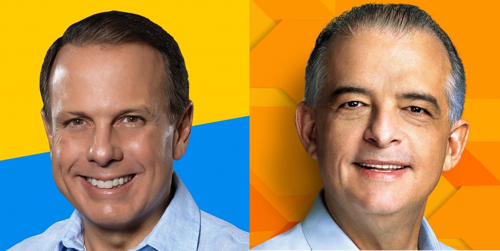 Candidatos ao Governo de São Paulo: João Dória e Márcio França (Foto: Reprodução/ Facebook de João Dória e Márcio França)
