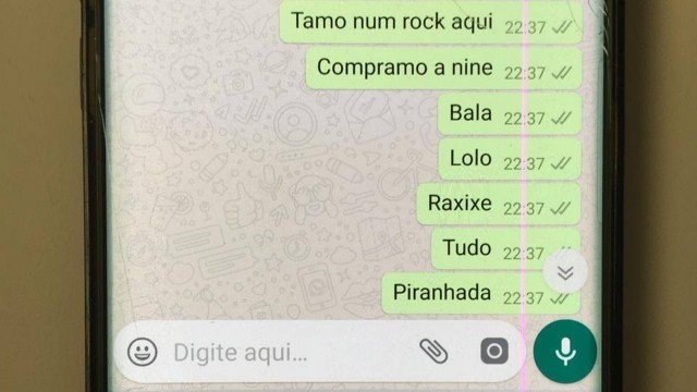 Mensagens de Whatsapp que evidenciavam a intenção de drogar as vítimas na festa (Foto: Divulgação/Polícia)