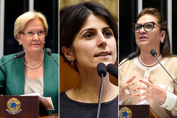 Ana Amélia, Manuela D'ávila e Kátia Abreu confirmaram presença no debate (Foto: Divulgação / SBT)