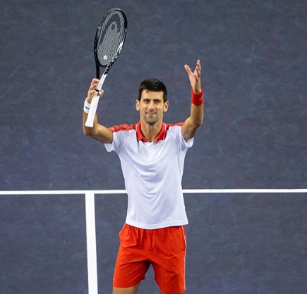 O sérvio, praticamente, atropelou o americano em partida que durou 1h08. Novak fez 2 sets a 0, parciais de 6/3 e 6/0. (Foto: Reprodução Instagram)