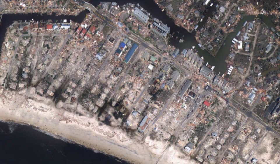 Imagem da Flórida após o furacão (Foto: Reprodução/ NOAA's National Geodetic Survey )