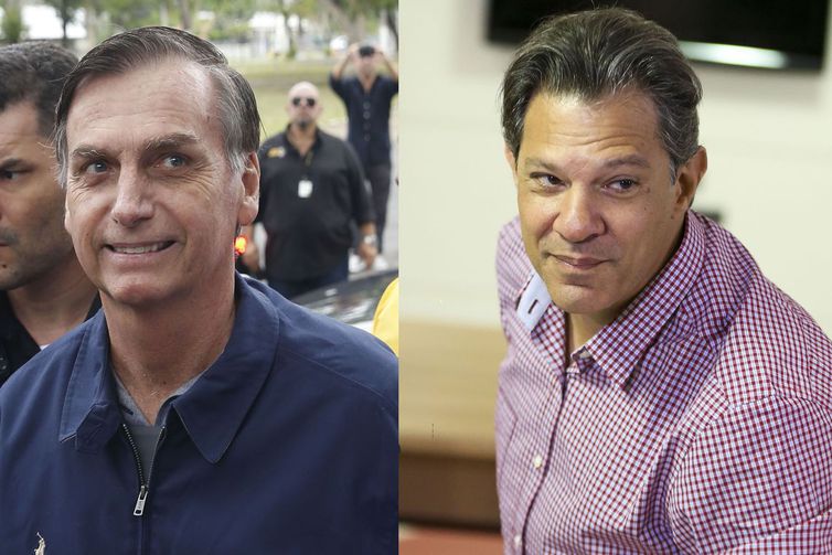 Bolsonaro (PSL) permanece no Rio de Janeiro e Haddad (PT) foi a Curitiba. (Foto: Arquivo/Tânia Regô / Marcelo Camargo / Agência Brasil)
