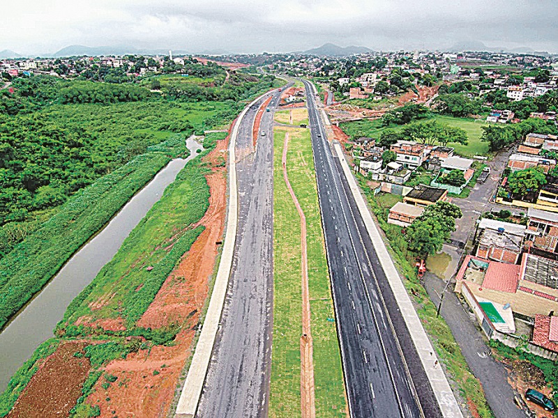 A Leste-Oeste liga a rodovia Darly Santos, em Vila Velha, à BR-262, em Cariacica. As obras tiveram início há 11 anos (Foto: DER/ES)