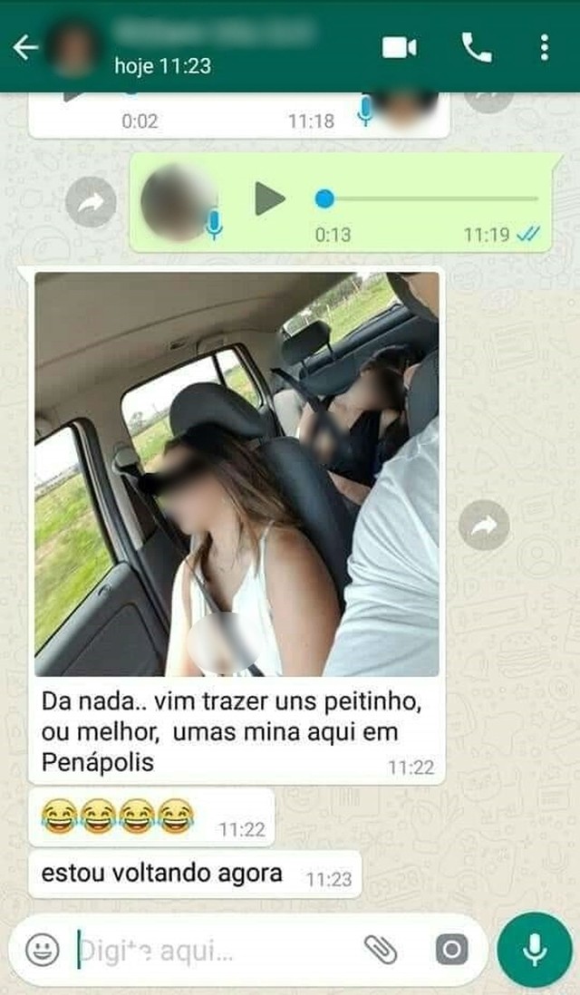 Mensagens enviadas pelo motorista (Foto: Divulgação/ ATAPP)