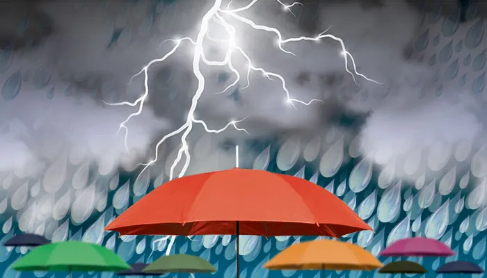 Imagem ilustrativa da imagem Semana começa com alerta de chuva intensa em todo o Estado