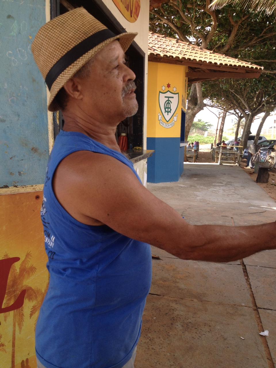 Antonio Ricardo de Souza, dono de quiosque (Foto: Kananda Natielly)