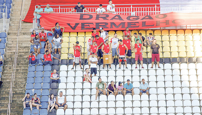 Torcida do Aracruz durante a Segundinha: time ficou em terceiro lugar (Foto: Dayana Souza / AT - 12/05/2018)