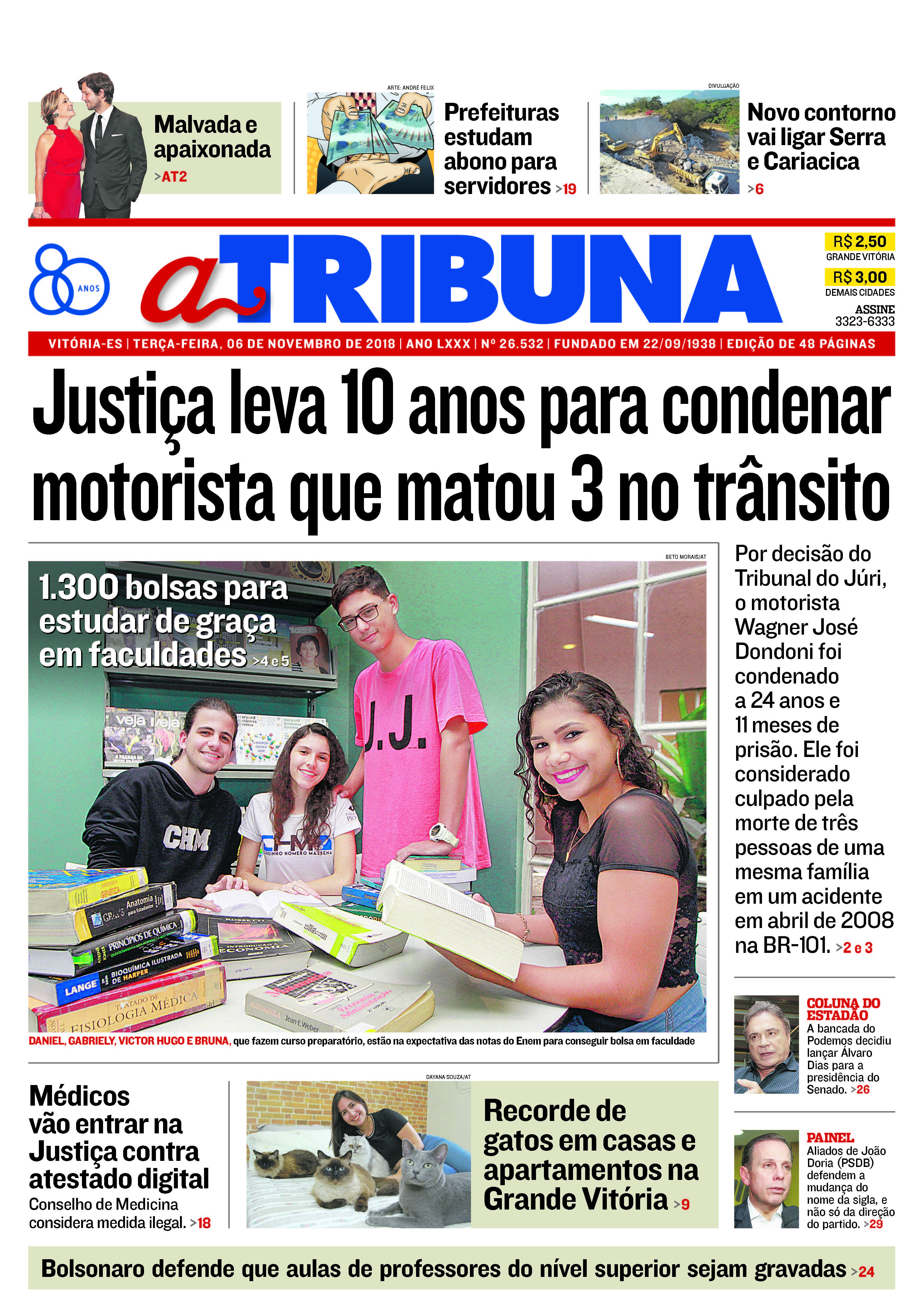 capa do jornal 6.11.18 (Foto: )