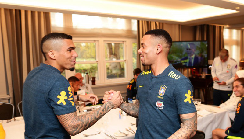 Gabriel Jesus foi um dos jogadores que se apresentaram nesta segunda (Foto: Lucas Figueiredo / Divulgação / CBF)