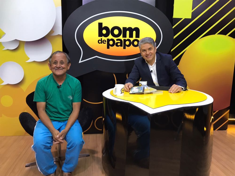 Manoelzinho concedeu entrevista ao Programa Bom de Papo, com Rossini Macedo, no fim de 2017 (Foto: Hugo de Rossi / Bom de Papo)