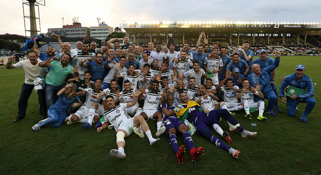 Comemoração do Palmeiras (Foto: Cesar Greco/Ag. Palmeiras)