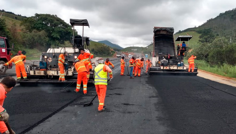 Obras de manutenção interditam BR-101 (Foto: Divulgação/Eco101)