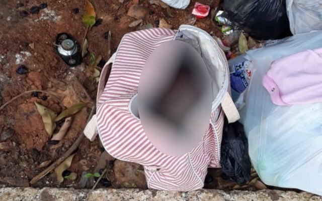 Bebê é encontrado morto dentro de bolsa térmica (Foto: Reprodução/TV Anhanguera)