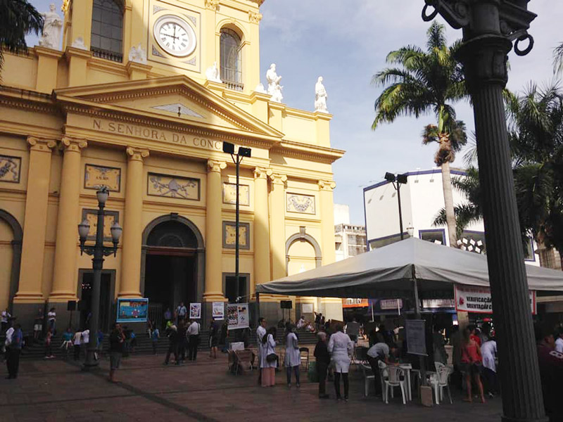 Tiroteio aconteceu dentro da Catedral de Campinas, no início da tarde (Foto: Divulgação / Facebook Arquidiocese de Campinas)