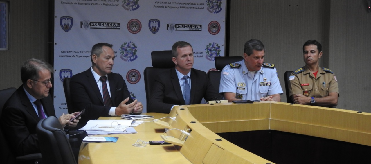 Coletiva foi realizada na tarde desta terça-feira (Foto: Assessoria / SESP ES)