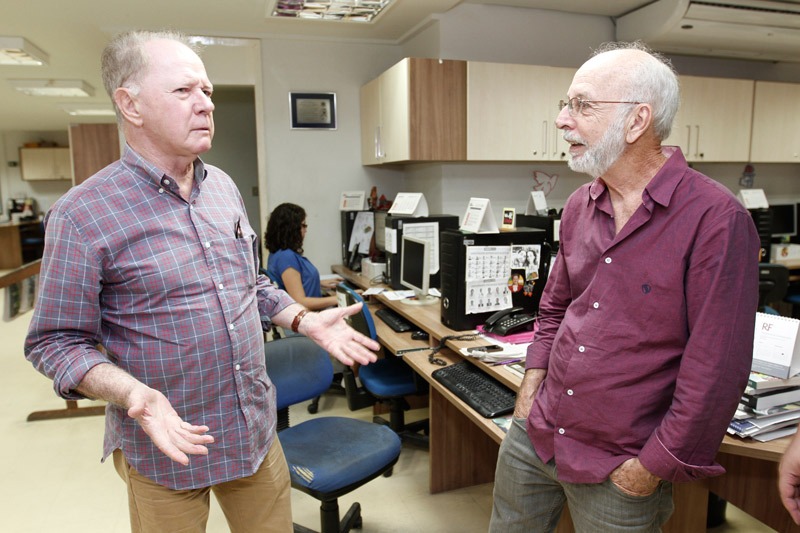 Ex-governador Gerson Camata ao lado de Luiz Trevisan (Foto: Dayana Souza/ AT/ 18/08/2017)