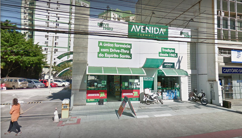 Farmácia Avenida em Santa Lúcia: rede não funciona a partir deste sábado (Foto: Reprodução / Google Maps)