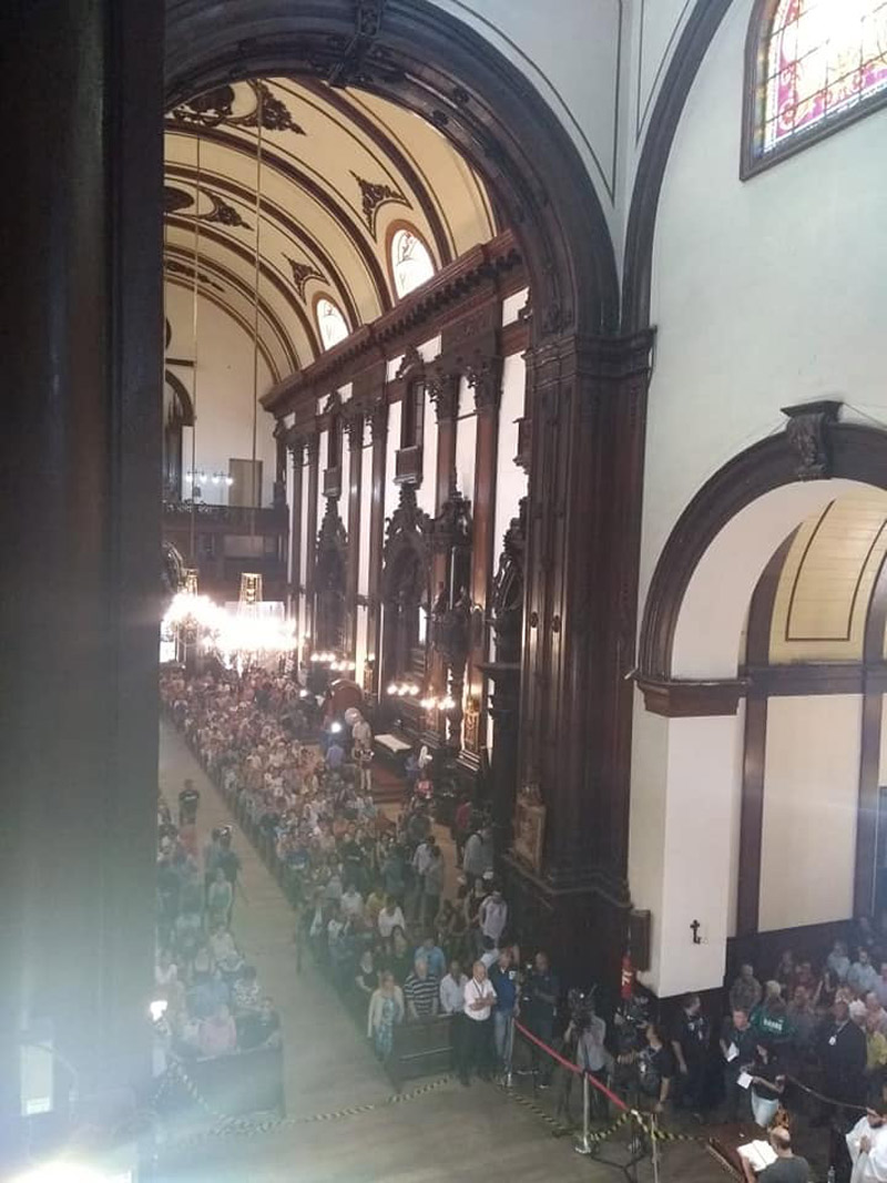 Centenas de pessoas acompanharam a missa em Campinas (Foto: Divulgação / Facebook - Arquidiocese de Campinas)