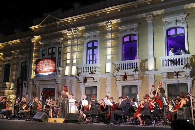 Espetáculo de 2017 no Centro de Vitória (Foto: Thiago Coutinho/ A Tribuna 16/12/17)