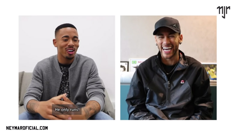 Gabriel Jesus foi um dos convidados do vídeo (Foto: Reprodução Youtube / Neymar Jr)