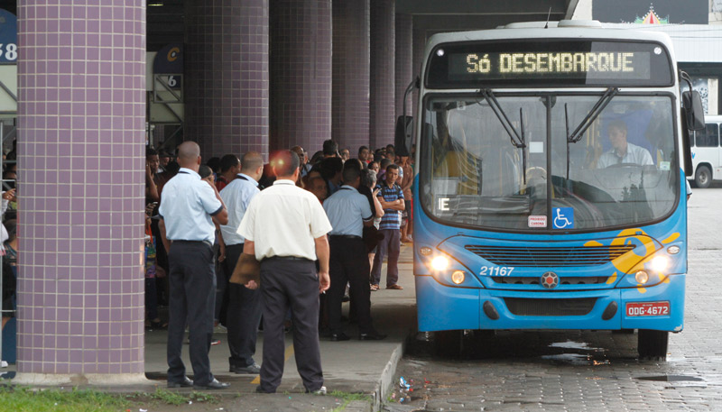 No Terminal de Campo Grande, um dos coletivos circulou para desembarque (Foto: Fábio Nunes / AT - 03/12/2018)