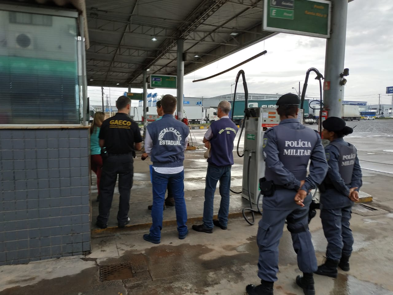 Operação contra adulteração de combustíveis é deflagrada no Estado. (Foto: Divulgação Sesp e MP/ES.)
