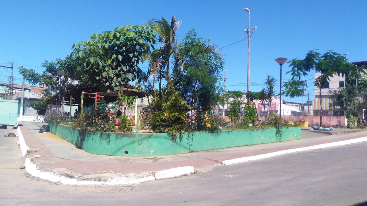 Pracinha onde o tiroteio aconteceu em Padre Gabriel, Cariacica. (Foto: Kananda Natielly)