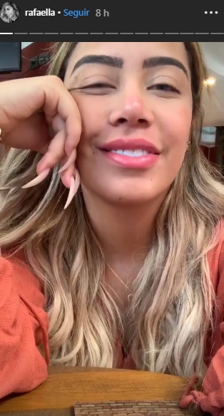 Stories feito por Rafaella (Foto: Reprodução/Instagram/@rafaella)