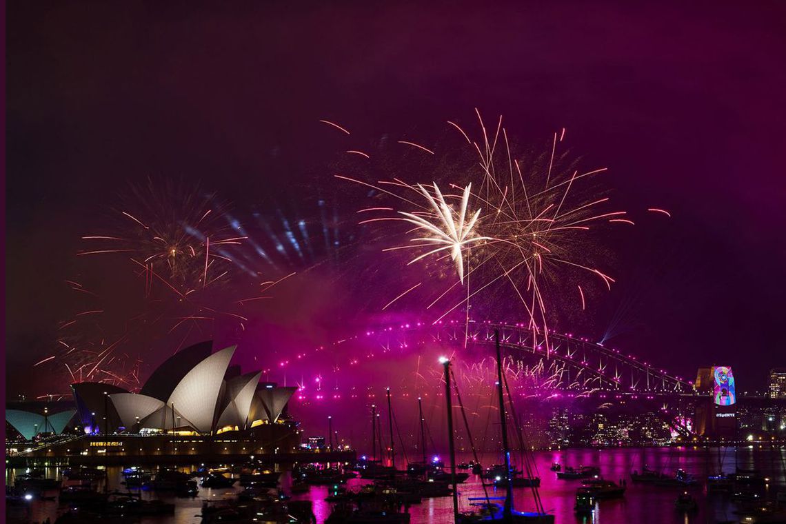 Virada de ano em Sidney (Foto: Divulgação/ Twitter /Cidade de Sidney)