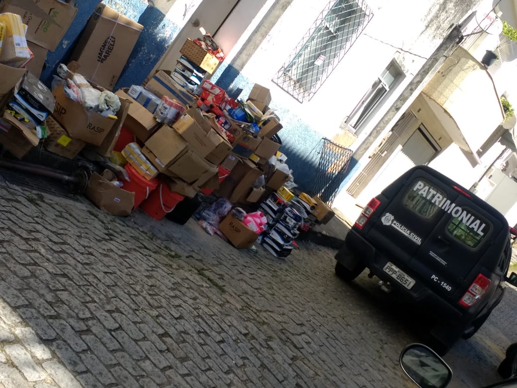 Material apreendido na Cidade Alta (Foto: Divulgação/ PCES)