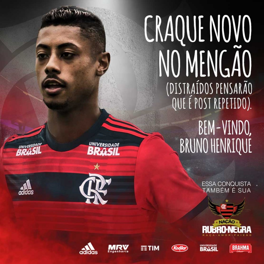 Anúncio feito pelo clube na internet (Foto: Reprodução/ Instagram @flamengo)