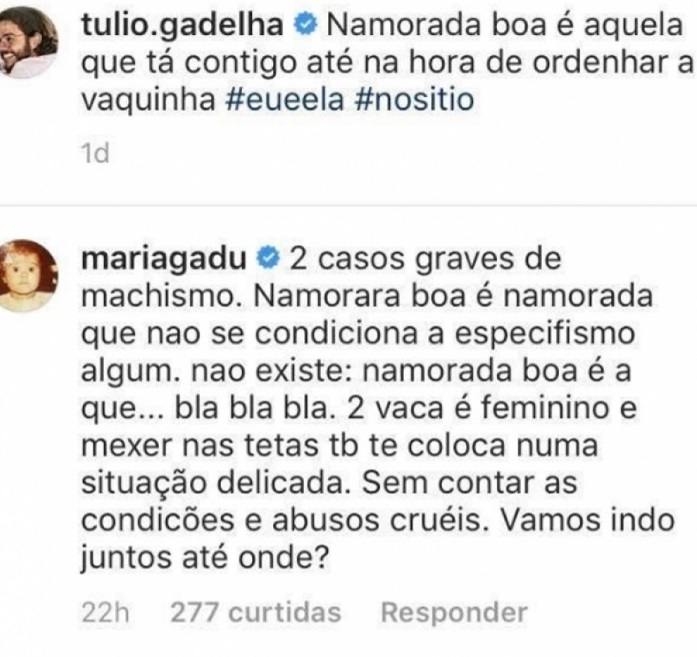 Legenda e comentário da foto publicado por Túlio (Foto: Reprodução/ Instagram)