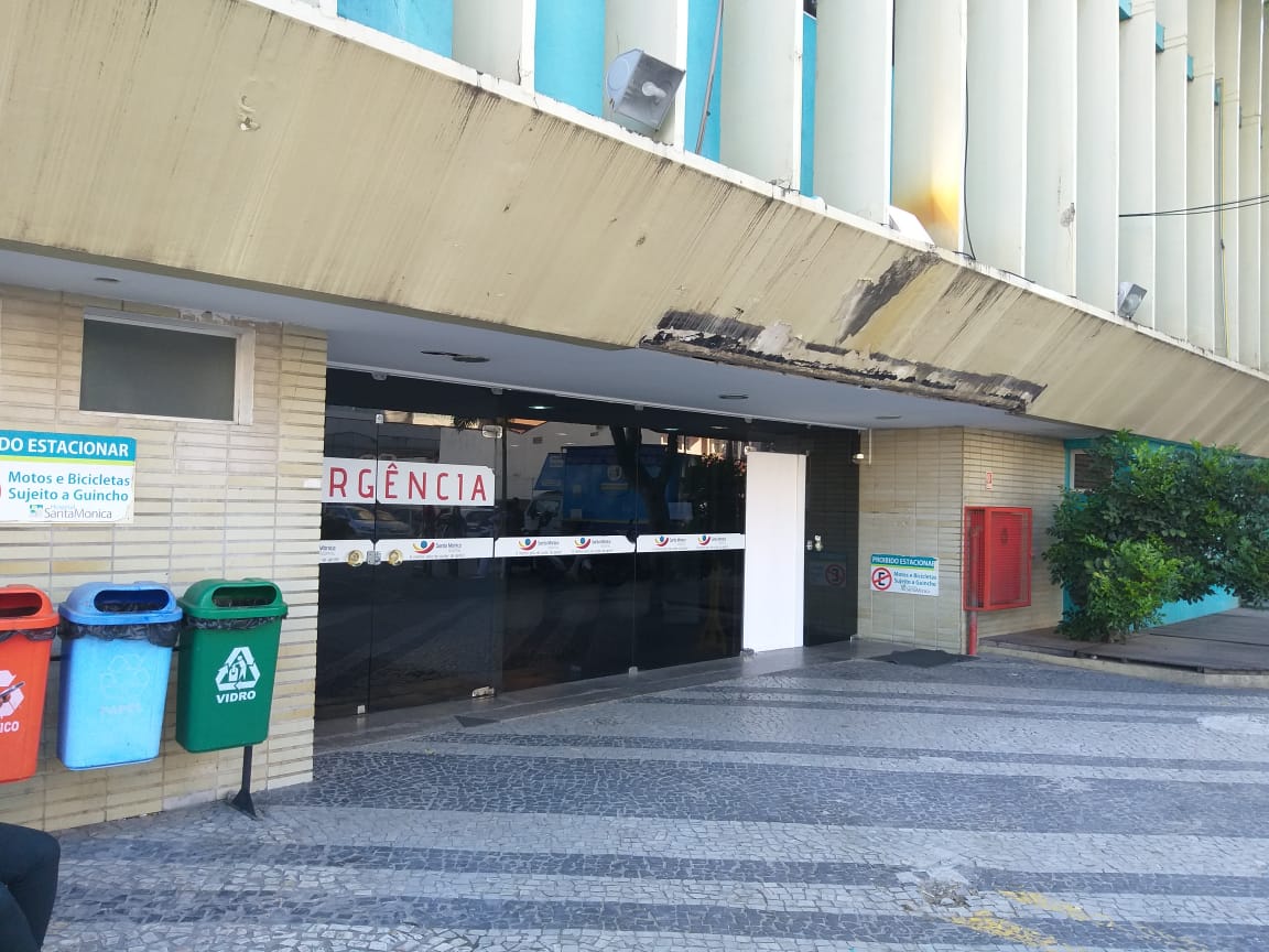 Fachada do hospital onde a confusão aconteceu. (Foto: Simony Giuberti)