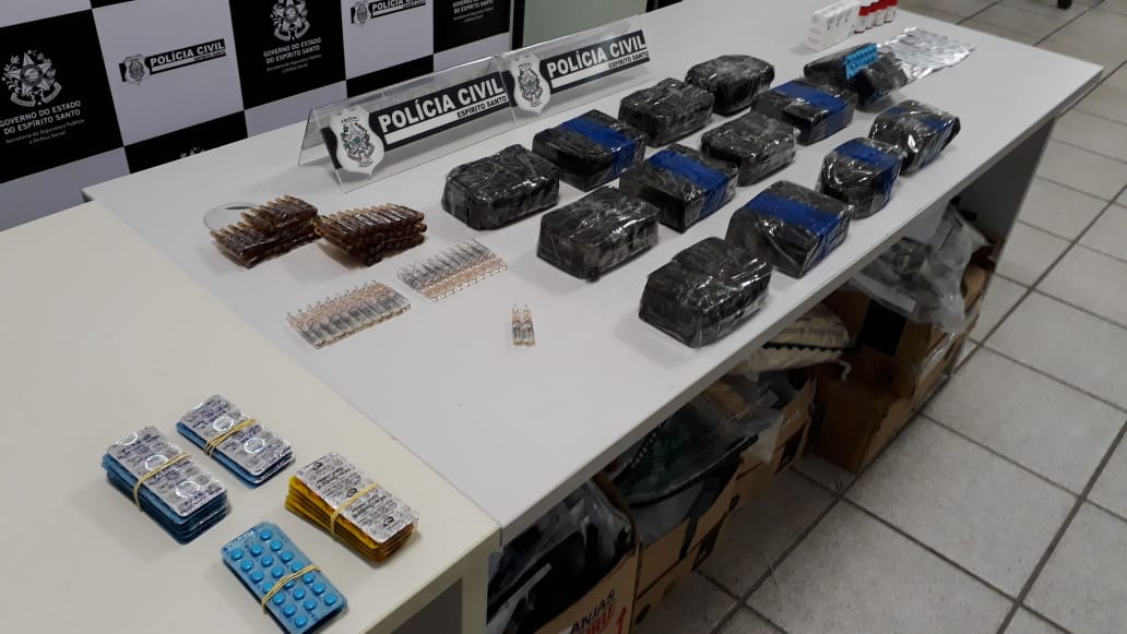 Apreensão feita na casa da idosa (Foto: Divulgação/ PCES)