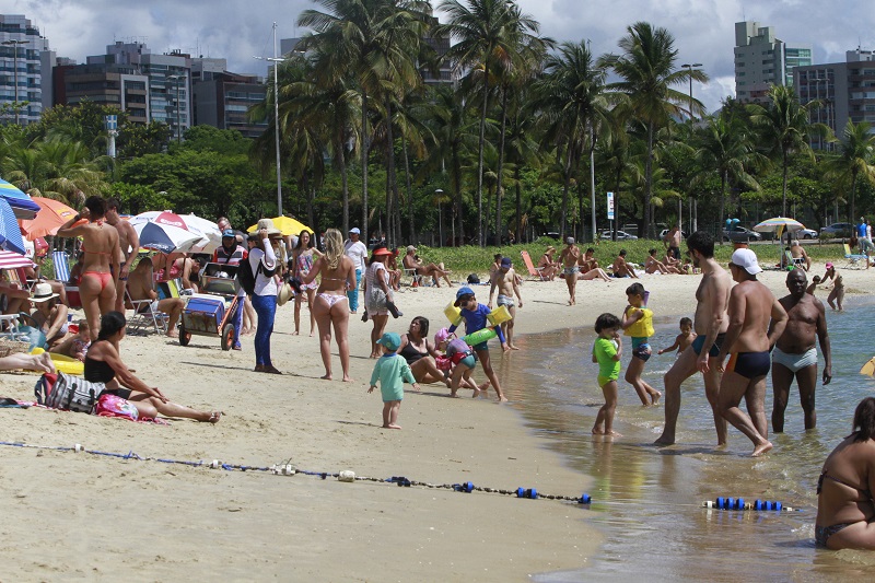 Praia da Guarderia, em Vitória (Foto: Kadidja Fernandes/ AT/ 26/01/2019)