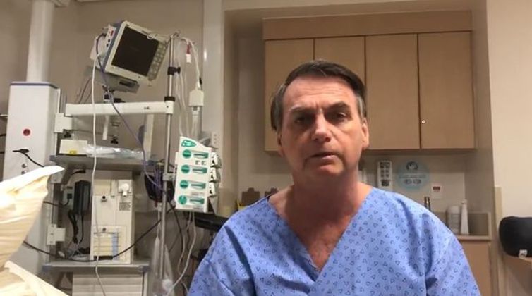 Presidente Jair Bolsonaro antes da cirurgia (Foto: Reprodução/ Twitter @jairbolsonaro)