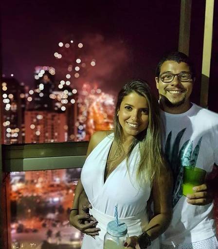 Thays Souza e o namorado Louiz Carlos, filho do cambista Zeca Pagodinho (Foto: Divulgação/Instagram)