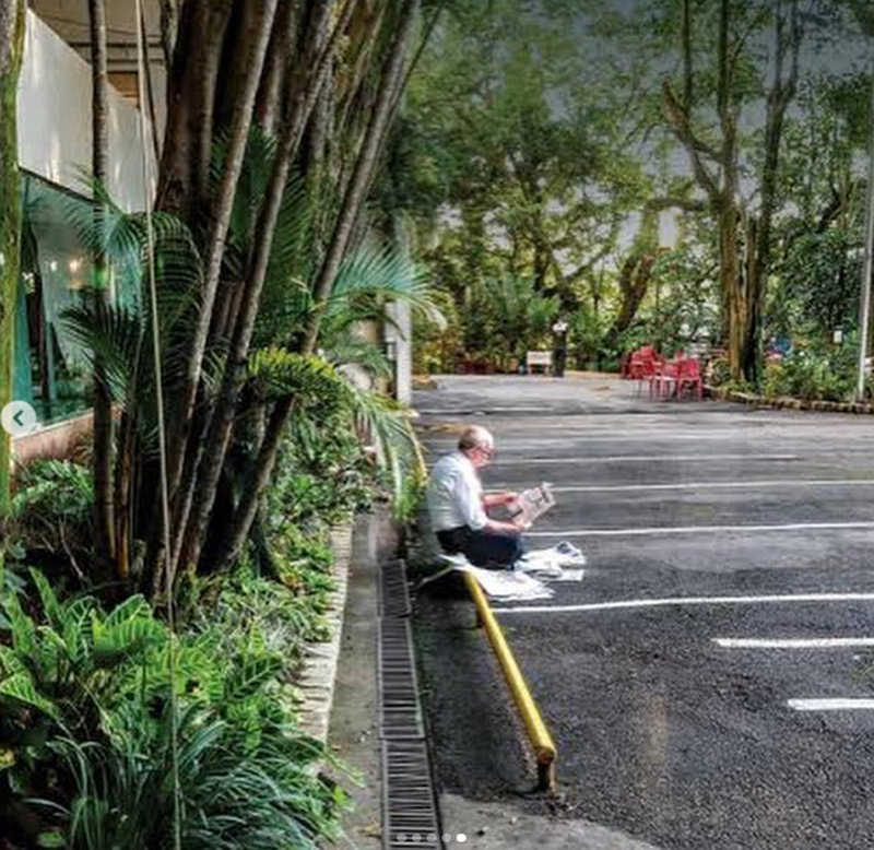 Registro feito pelo jornalista da Revista IstoÉ (Foto: Frederic Jean / Reprodução Instagram @doceveruska)