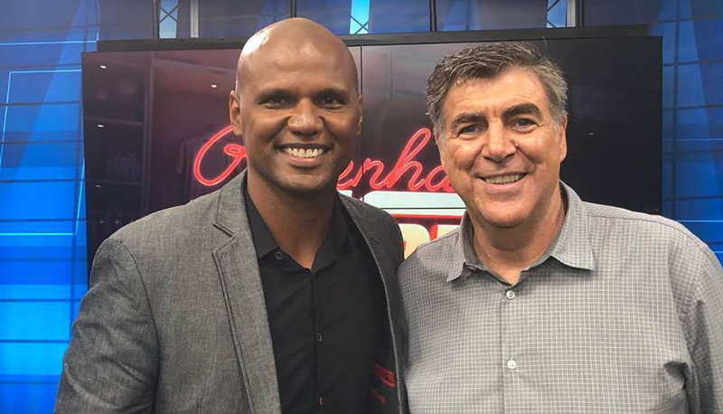 Jefferson ao lado do também ex-goleiro Zetti: declaração foi dada na TV (Foto: Divulgação / Facebook Oficial)