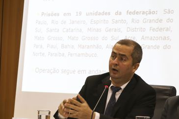 O coordenador do Serviço de Inteligência do Ministério da Justiça, Alessandro Barreto (Foto: Marcello Casal Jr/ Agência Brasil)