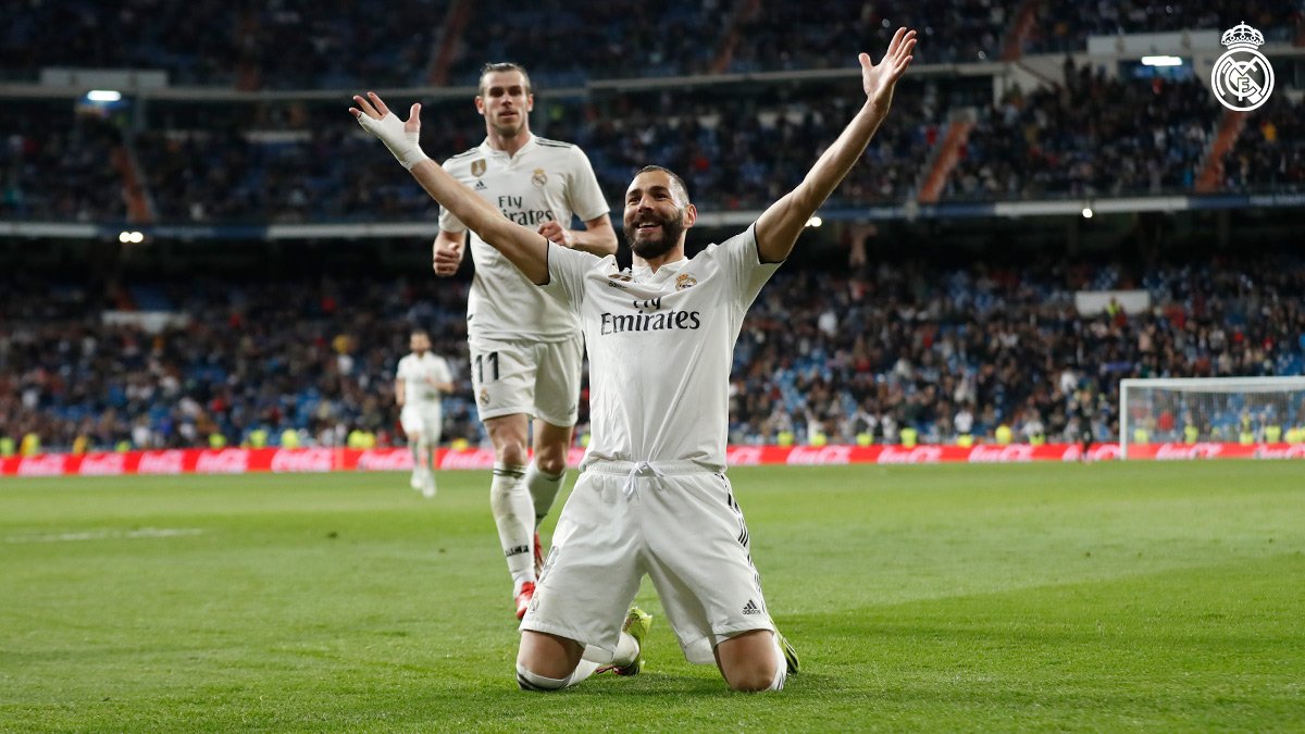 Benzema fechou o placar para o Real Madrid (Foto: Reprodução / Twitter @realmadrid)