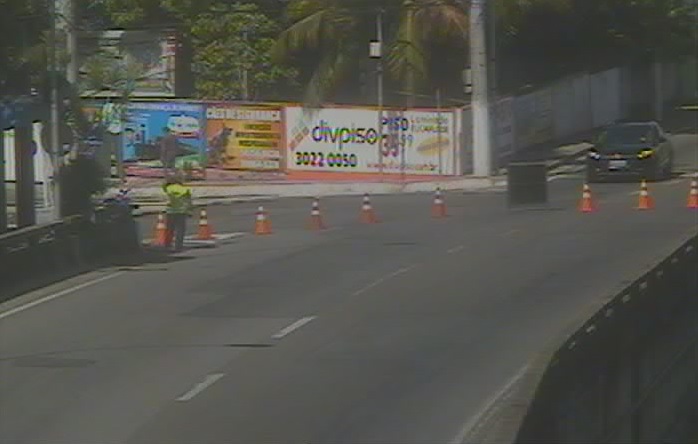 Acessos fechados em Vila Velha. (Foto: Divulgação/Rodosol)