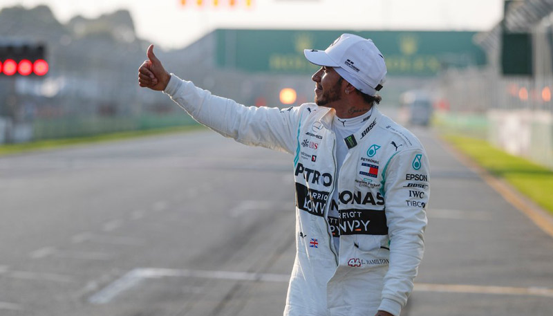 O britânico chegou em segundo lugar, próximo de Sebastian Vettel (Foto: Twitter / F1)